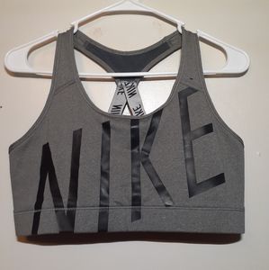L Nike Dri-fit Grey Sports Bra